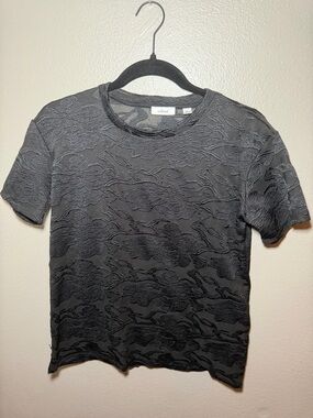 Wilfred Black Textured Short Sleeve Crewneck Shirt